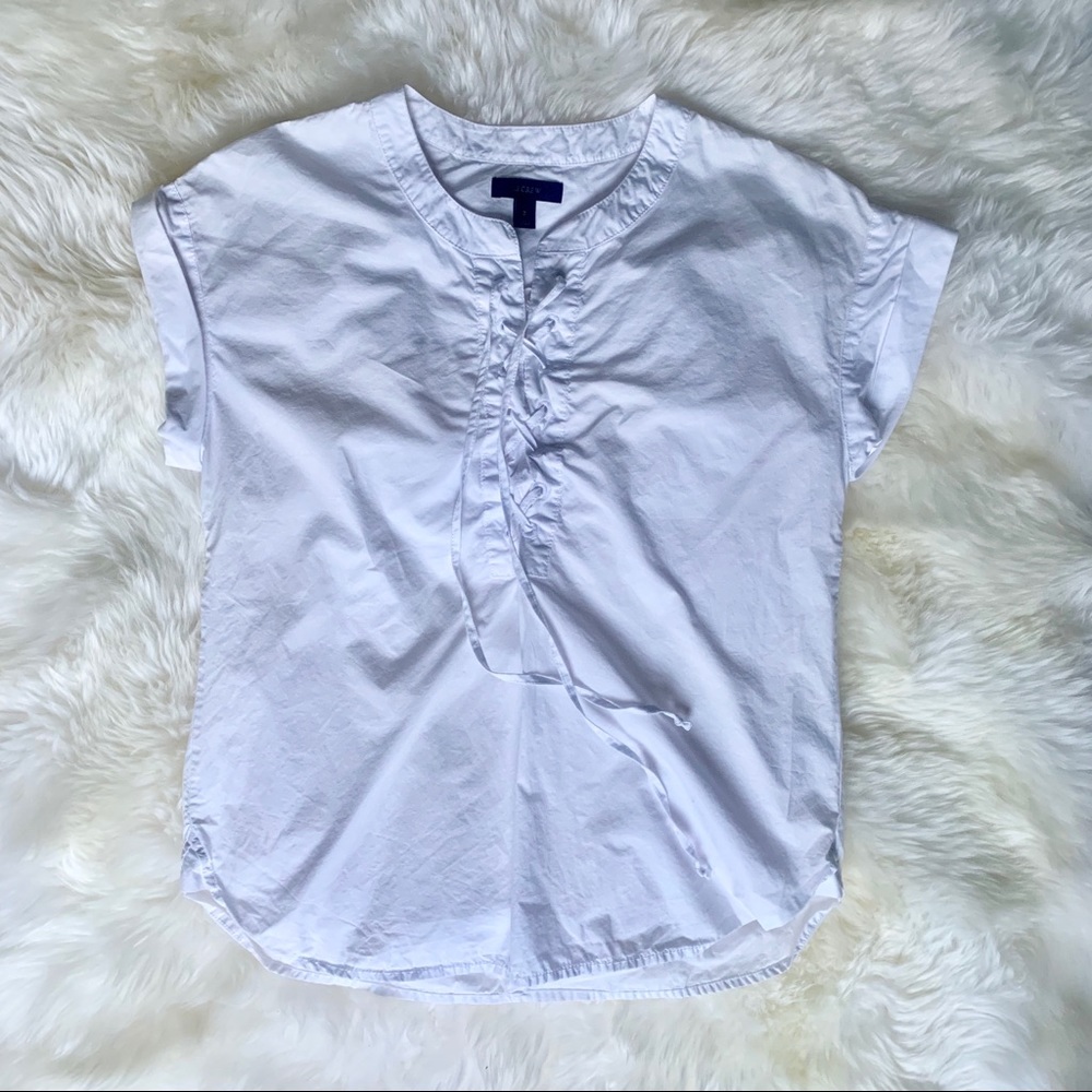 J. Crew short sleeve nautical blouse